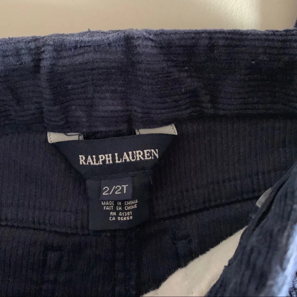 RALPH Lauren Girl Corduroy  pants- Size 2T Color Blue